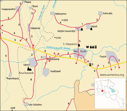 Kosh fortress and churches