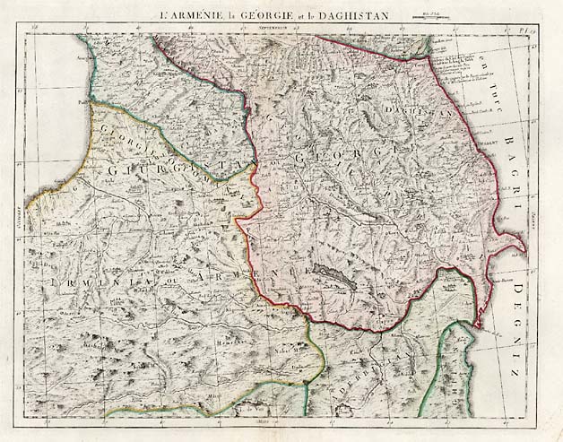 map of armenia and georgia. Shows Armenia and Georgia in