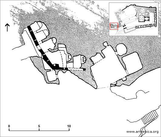 Plan of church of St. Gregory   in   the   rock   (previously St Astvatzatzin) (XII century)