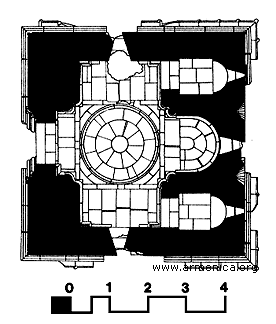 Mkhitar Gosh's funeral chapel, plan of the dome