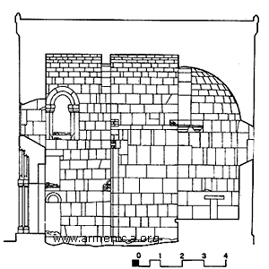 St. Grigor's church, 1005; longitudinal section