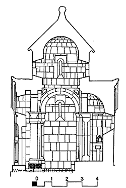 Virgin's chapel; longitudinal section