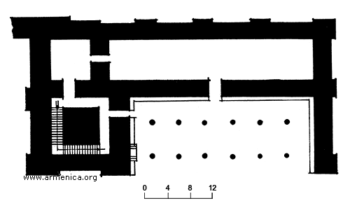 Khaldi temple. Plan. Reconstuction (K. L. Hovhannesyan)
