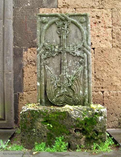 Khatchkar on the west front of the gavit of the church of St. Gregory
